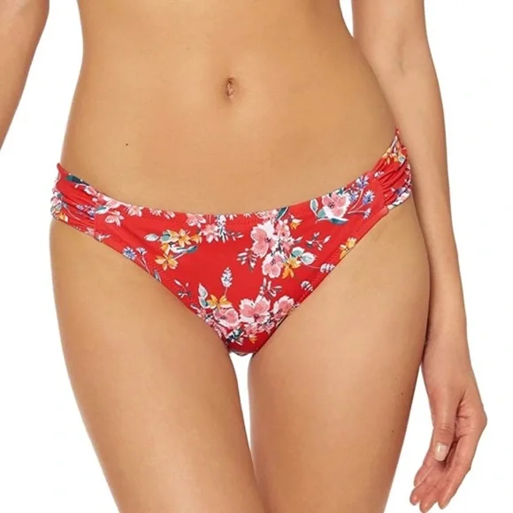 Jessica Simpson Bikini Bottoms Mix & Match Floral Print Swim Red Size XL - Picture 2 of 10